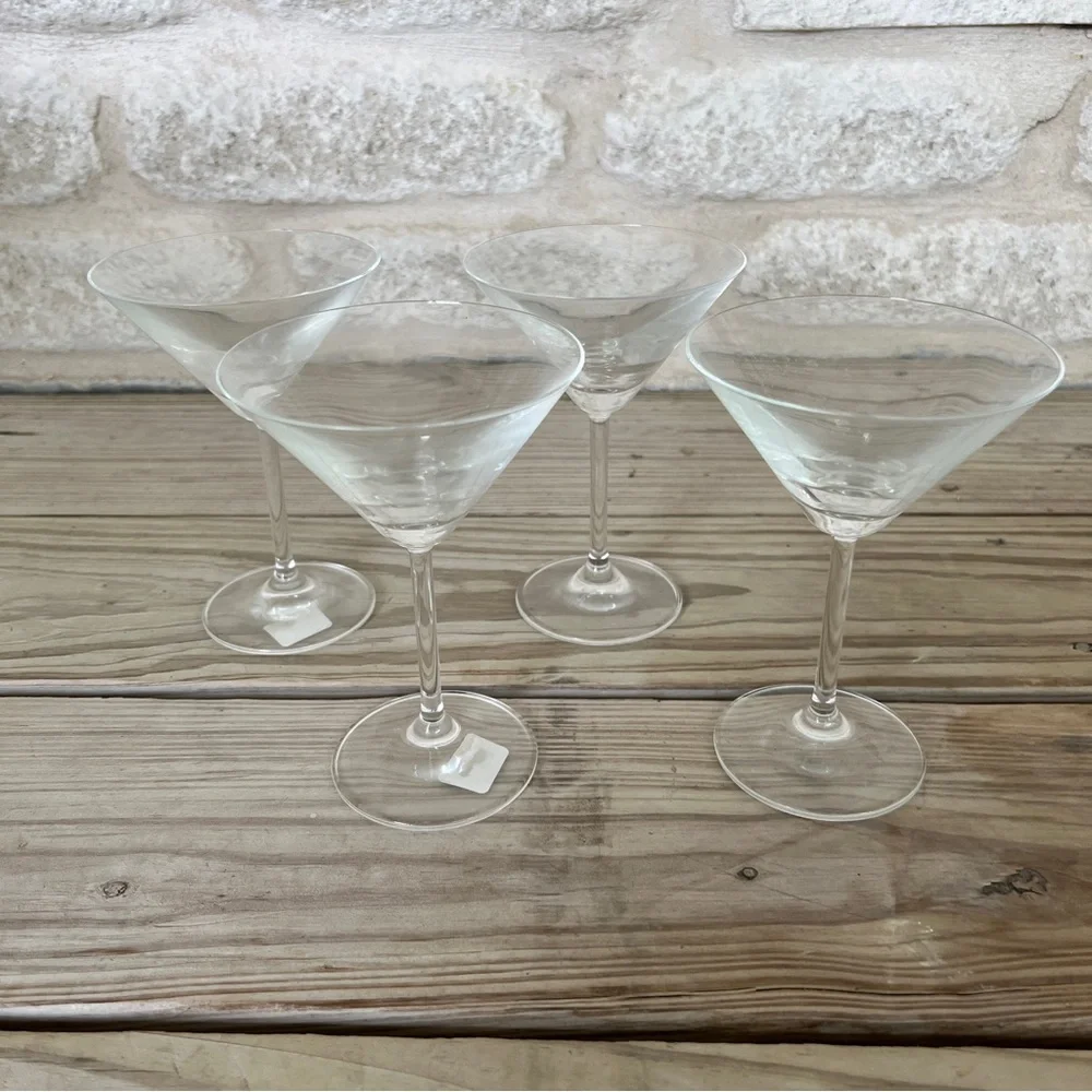 Crate&Barrel Gala martini glasses vintage Y2K - 8 available NWT